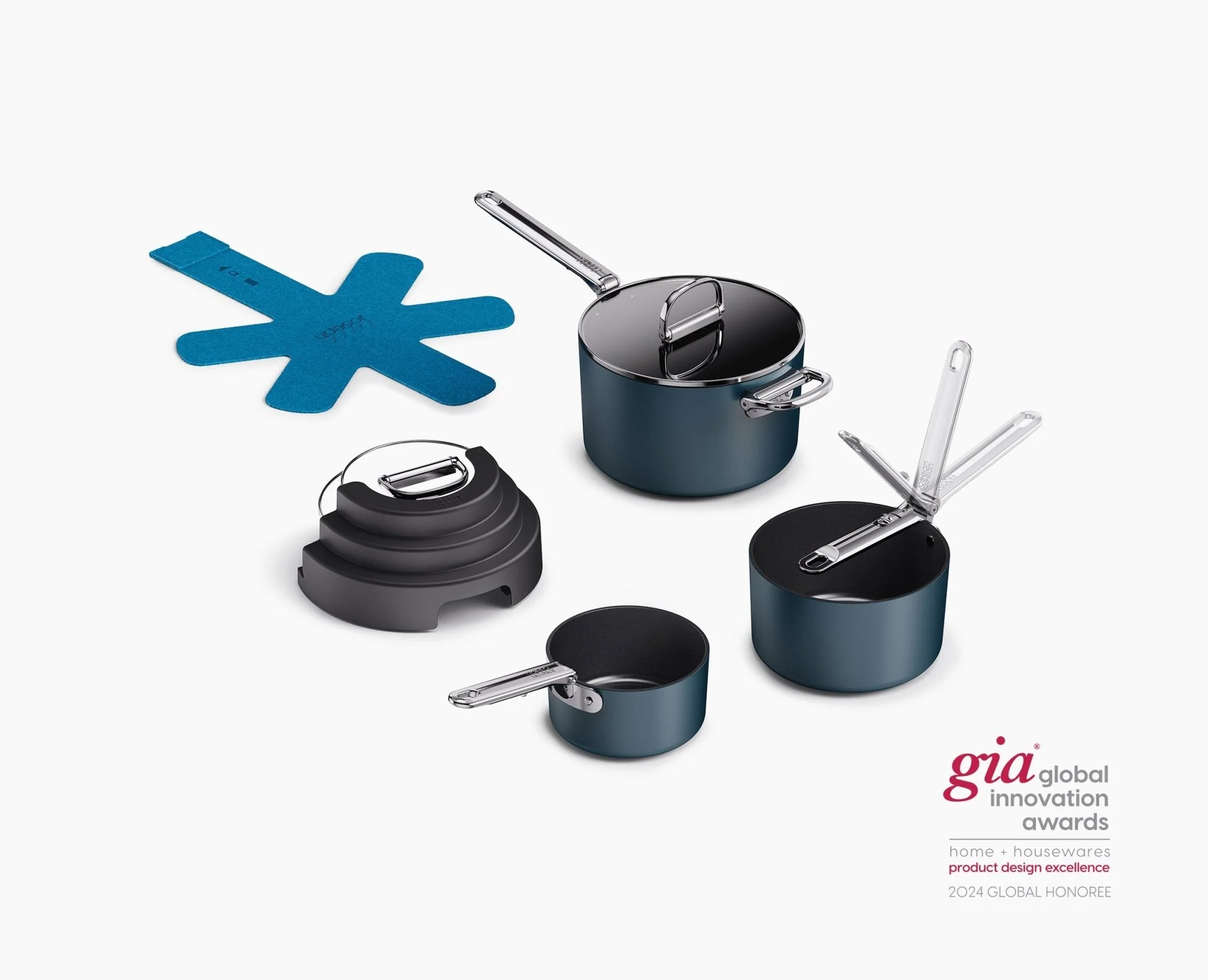 Set de Casseroles avec Porte-Couvercles Bleu Space - Image 3