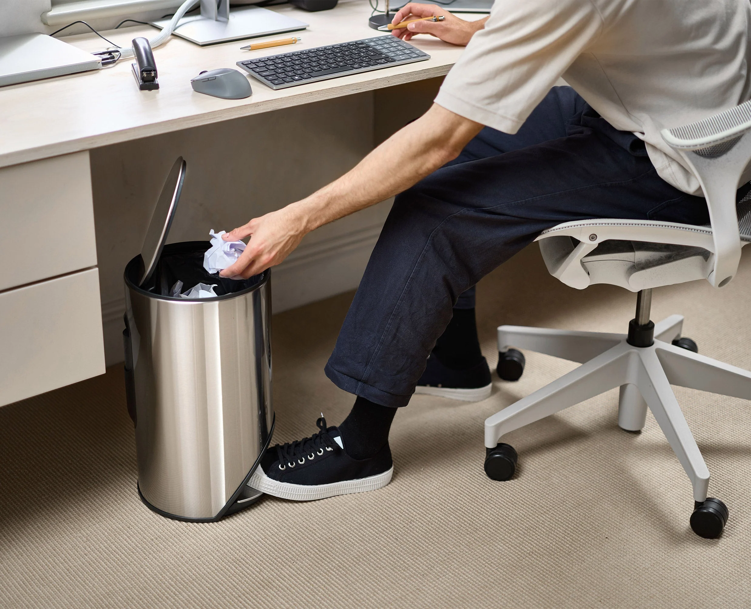 Set De Démarrage Arc™ 10L Pour Poubelle À Pédale En Acier Inoxydable, Ouverture Facile - Image 2