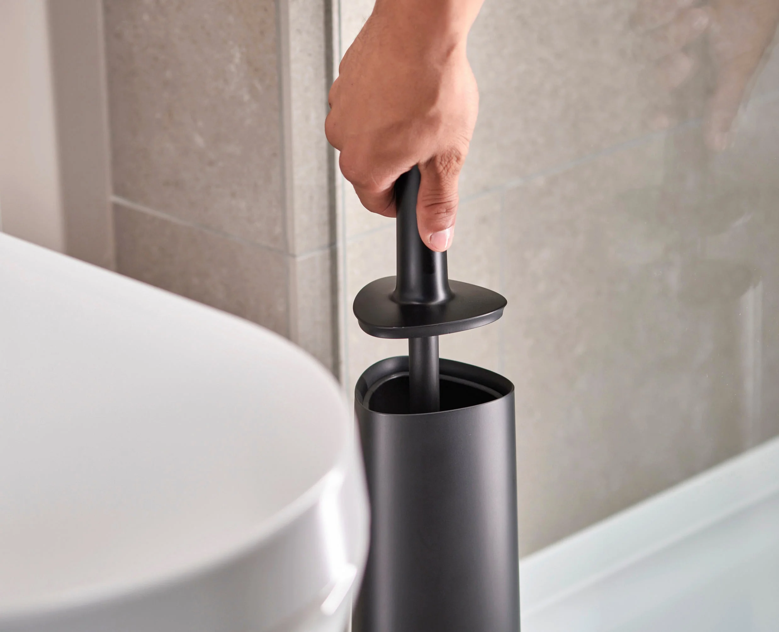 Set De Démarrage Flex™ 360 Brosse De Toilettes Noire Mate - Image 5