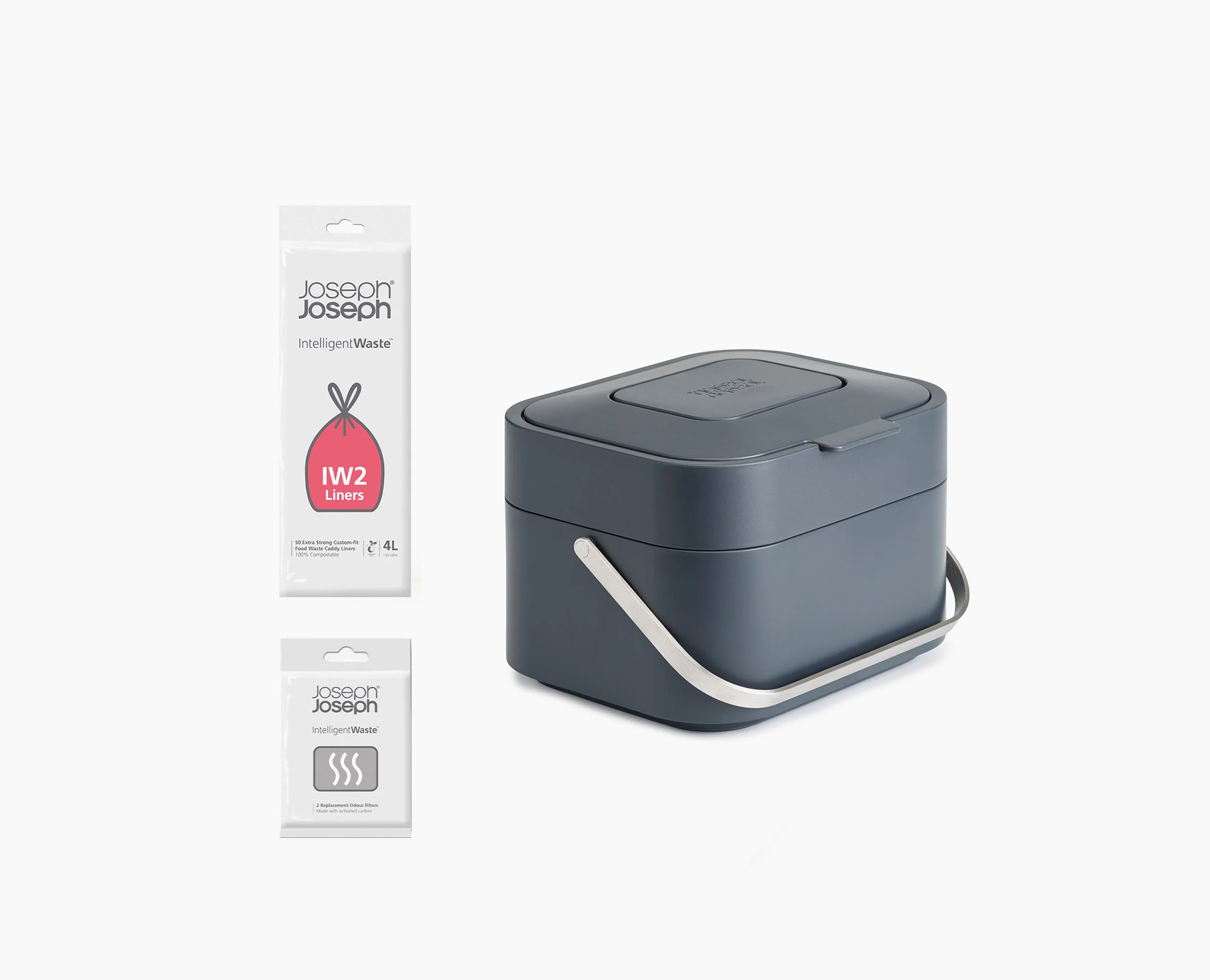 Set De Démarrage Stack 4L Pour Bac À Déchets Alimentaires Gris - Image 3