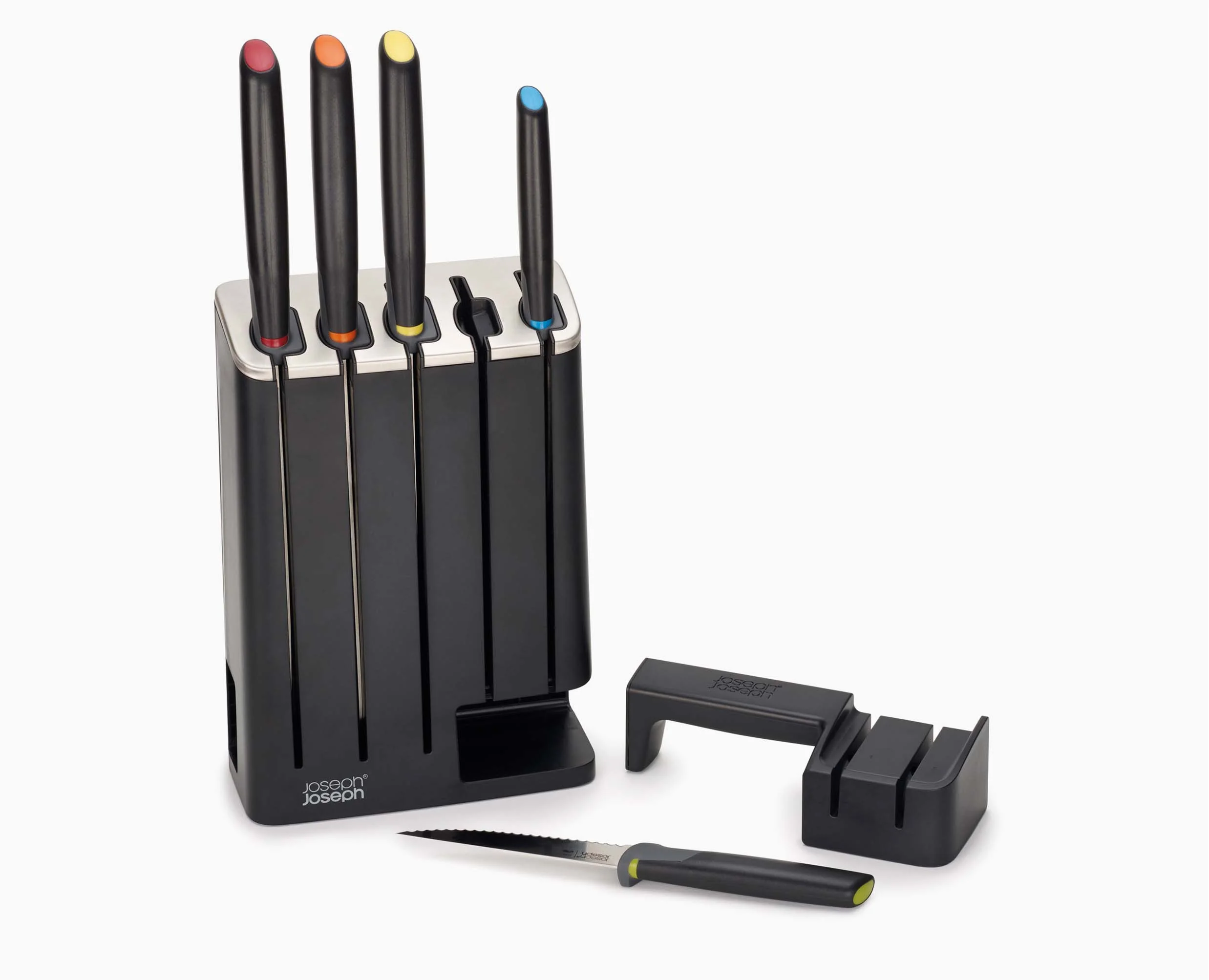 Bloc SlimBlock Noir avec 5 Couteaux de Cuisine Elevate™ et Aiguiseur - Image 6