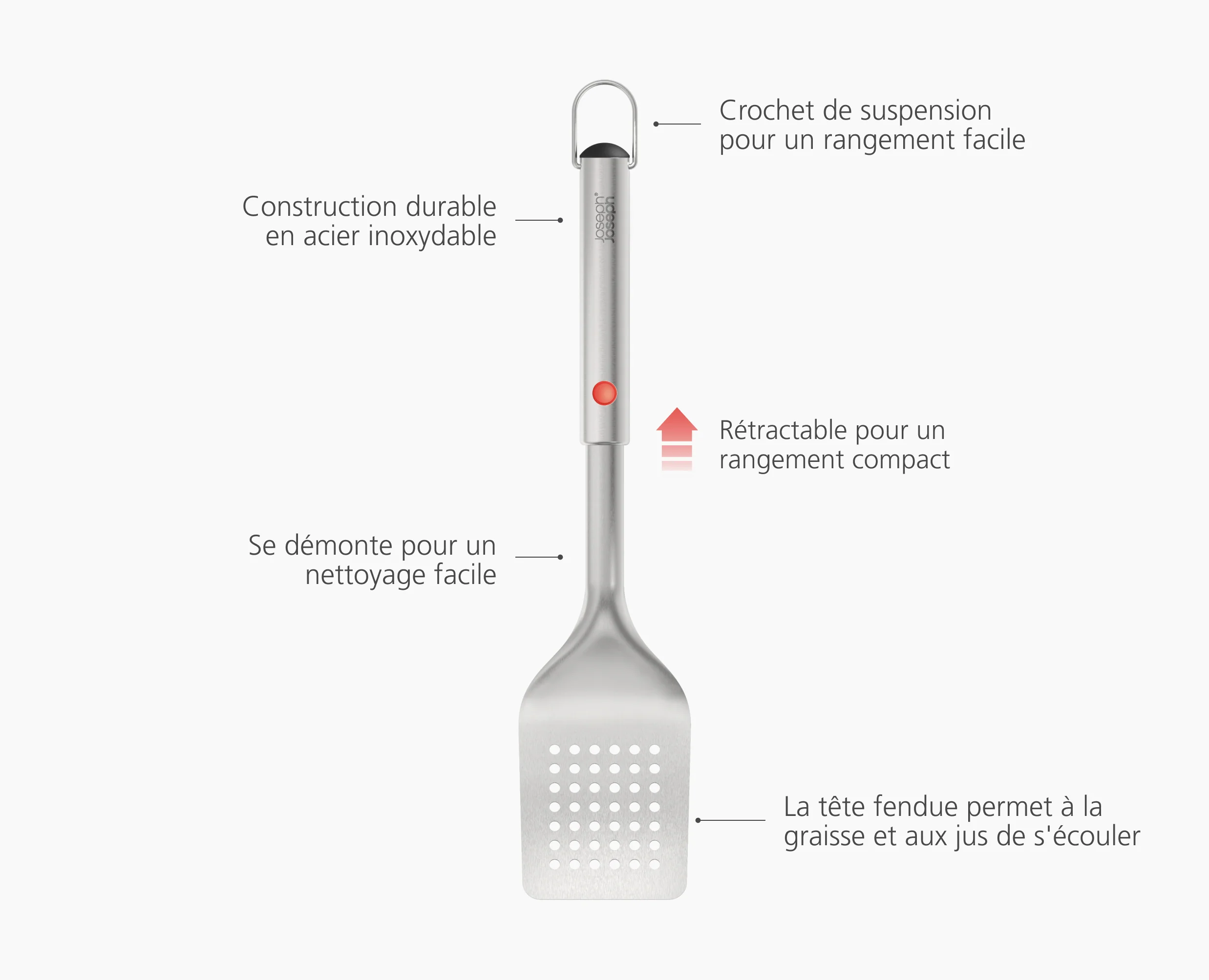 Spatule de Barbecue Rétractable en Inox GrillOut™ - Image 6