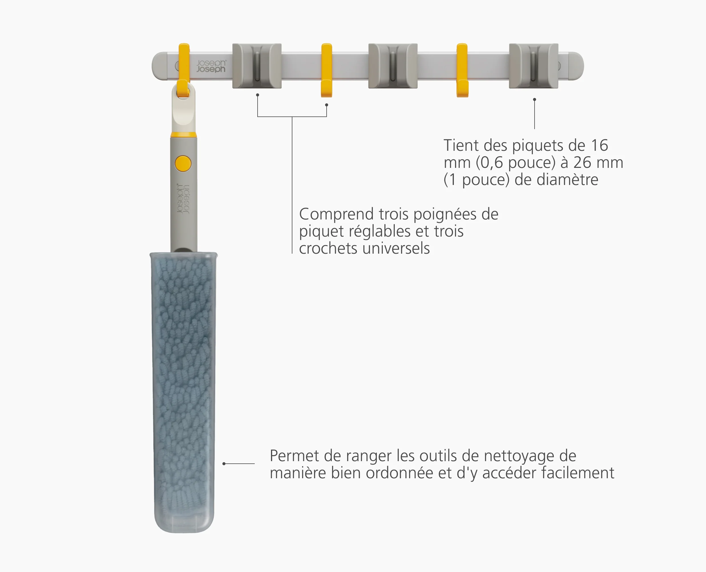 Support Mural pour Outils de Nettoyage CleanTech™ - Image 6