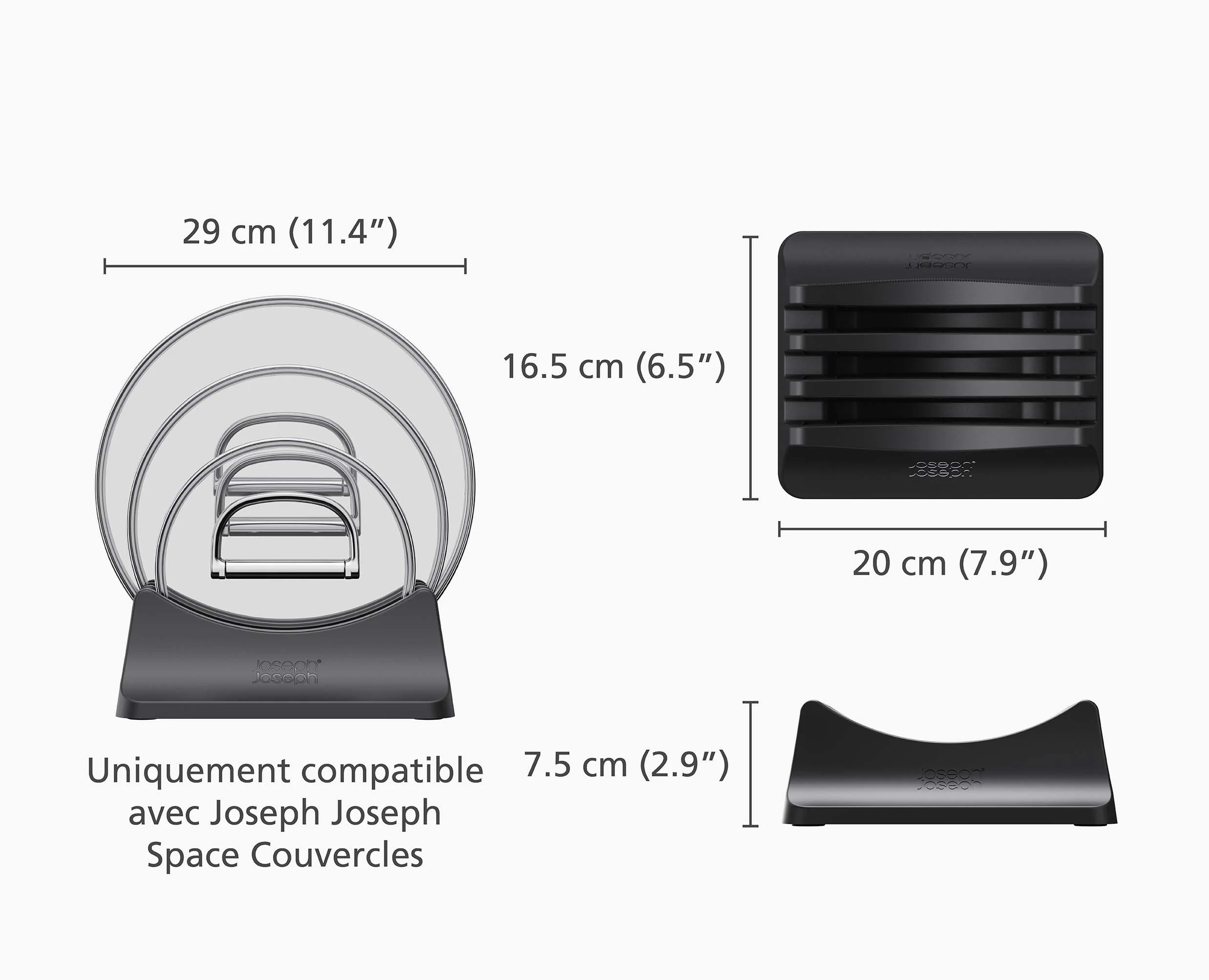 Support pour 3 Couvercles de Casseroles en Bleu Space™ - Image 5