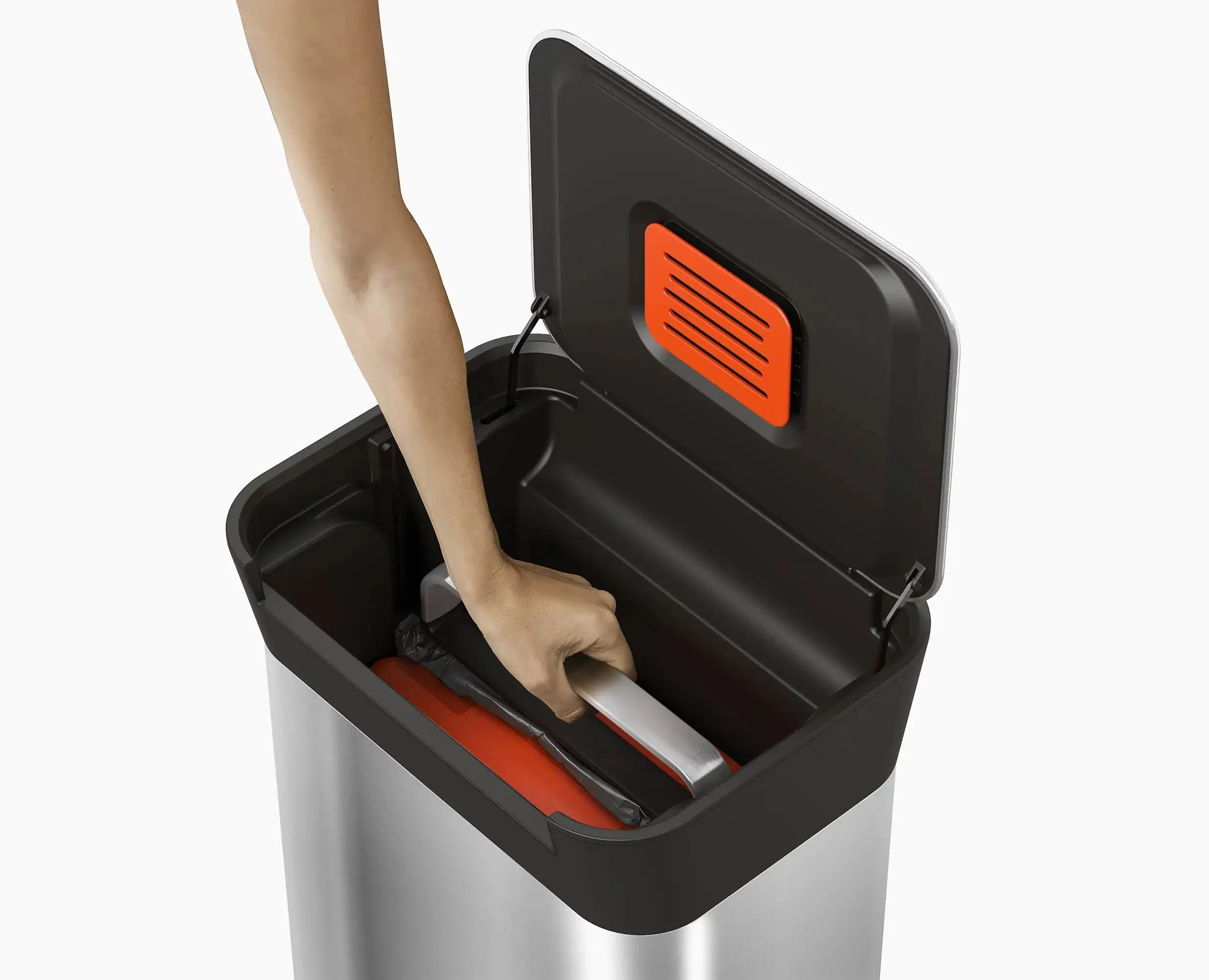 Poubelle Compacteur de Déchets 30L Inox Titan - Image 5