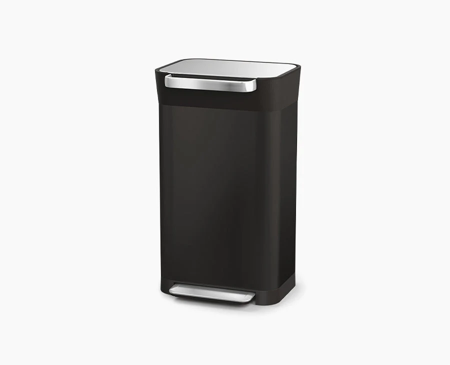 Poubelle Compacteur de Déchets 30L Noir Titan