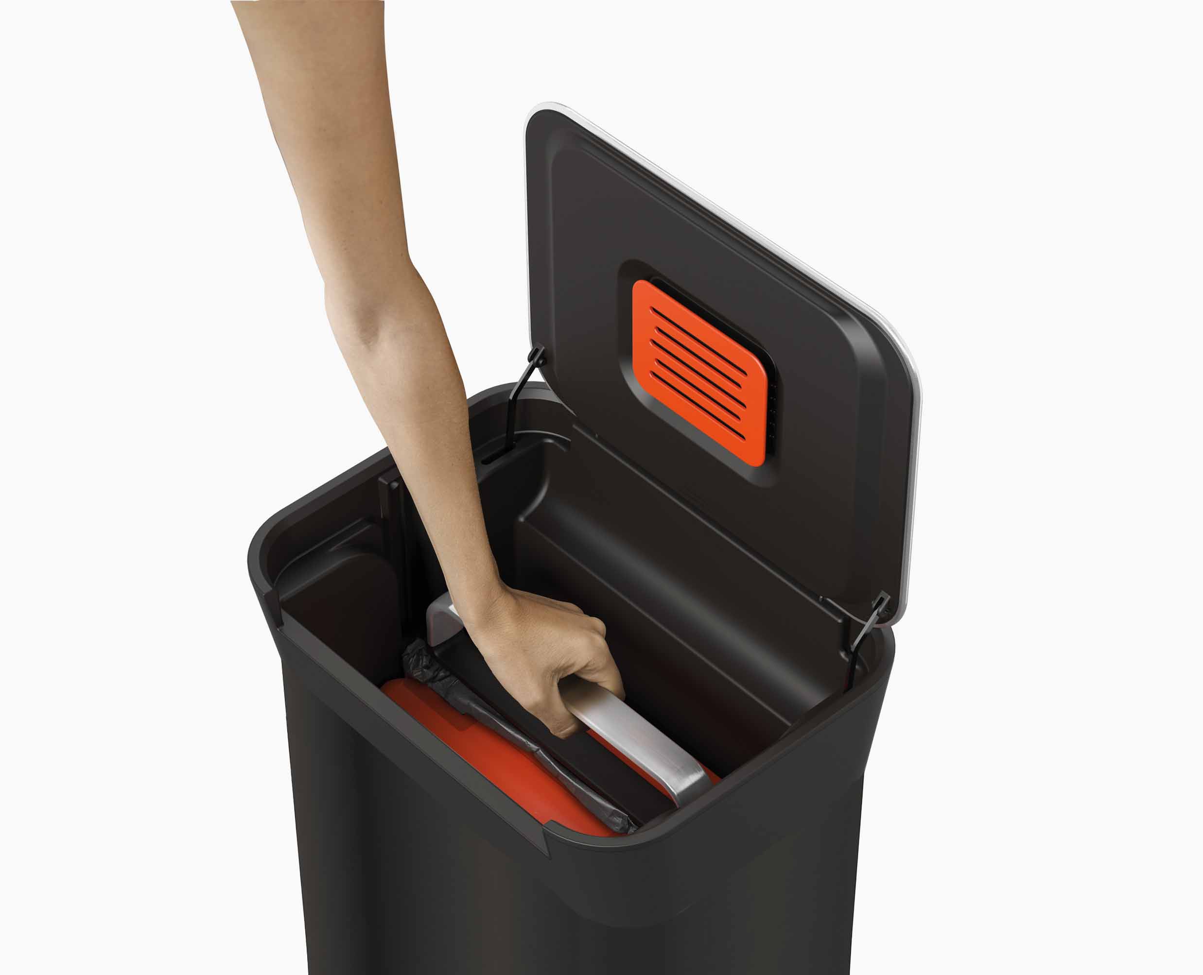 Poubelle Compacteur de Déchets 30L Noir Titan - Image 5