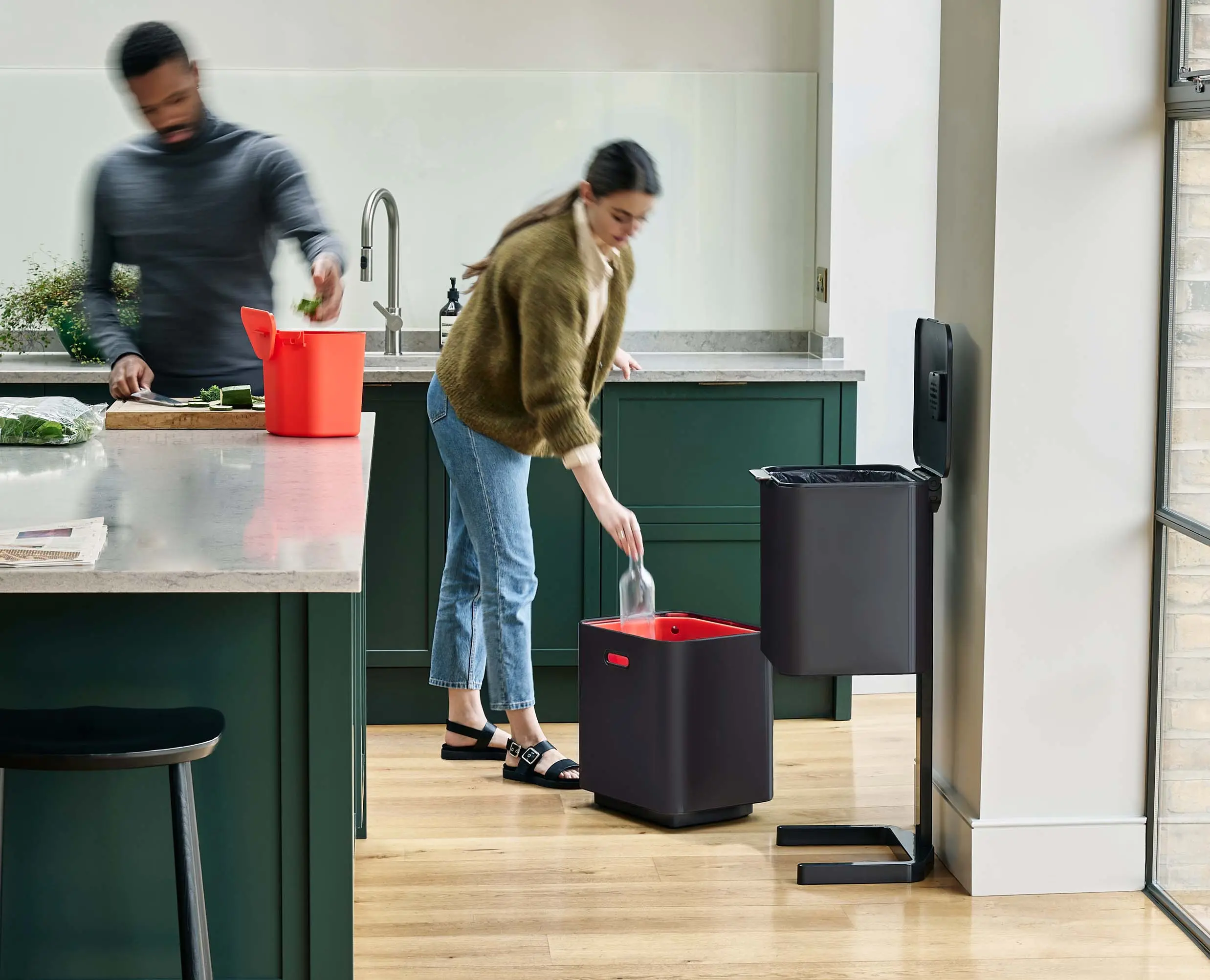 Poubelle de Tri 60l Noir Totem Max - Image 3
